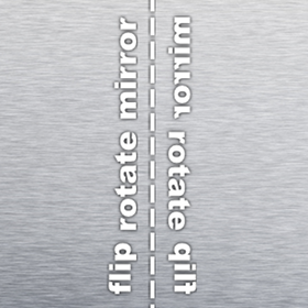 Flip Rotate Mirror text